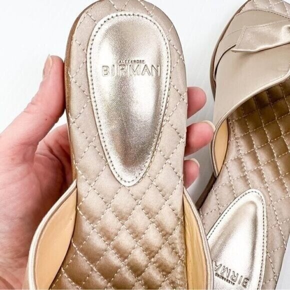 ALEXANDRE BIRMAN womens size 8.5 Clarita bow-embellished satin slides - Picture 7 of 13